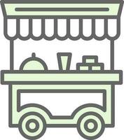 Food cart Vector Icon Design