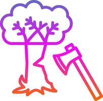 Tree cutting Vector Icon Design