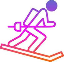 Skiing Vector Icon Design