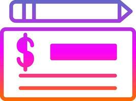 Cheque Vector Icon Design