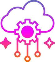 Cloud intelligence Vector Icon Design