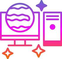 Desktop computer Vector Icon Design