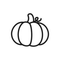 The design of the pumpkin fruit and vegetables outline icon vector illustration, this vector is suitable for icons, logos, illustrations, stickers, books, covers, etc.