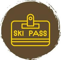 Ski pass Vector Icon Design