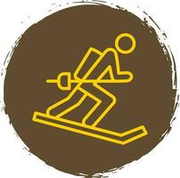 Skiing Vector Icon Design