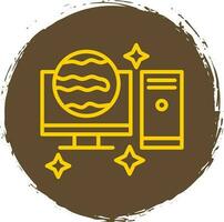 escritorio computadora vector icono diseño