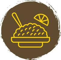 American fried rice Vector Icon Design