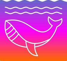 Whale in Water Vector Icon Design