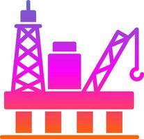 Oil platform Vector Icon Design