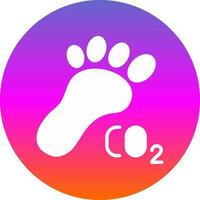 Carbon footprint Vector Icon Design