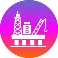 diseño de icono de vector de plataforma petrolera