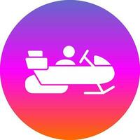 Snowmobile Vector Icon Design