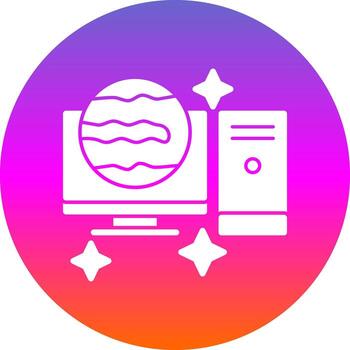 escritorio computadora vector icono diseño