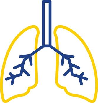 diseño de icono de vector de pulmones