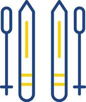 Ski poles Vector Icon Design