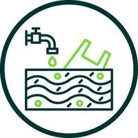 diseño de icono de vector de contaminación de agua