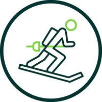 Skiing Vector Icon Design