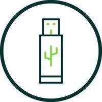 Pendrive Vector Icon Design