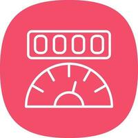 Mileage Vector Icon Design