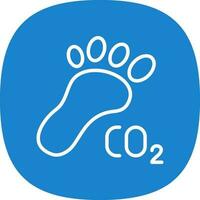 Carbon footprint Vector Icon Design