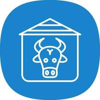 Cowshed Vector Icon Design