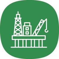 Oil platform Vector Icon Design