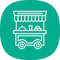 Food cart Vector Icon Design