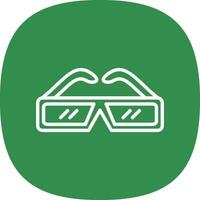 3d glasses Vector Icon Design