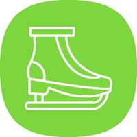 Ice skating Vector Icon Design