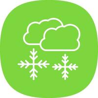 Snowing Vector Icon Design