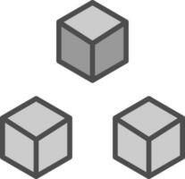 diseño de icono de vector de cubo