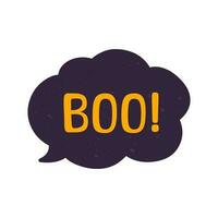 Speech bubble with text Boo sound effect digital sticker vector illustration