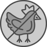 No pollo vector icono diseño