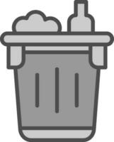 diseño de icono de vector de basura