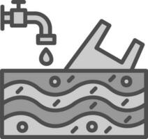 diseño de icono de vector de contaminación de agua