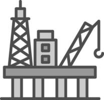 Oil platform Vector Icon Design