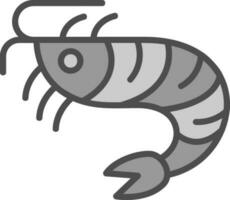 diseño de icono de vector de camarones