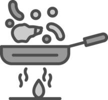 Stir fry Vector Icon Design