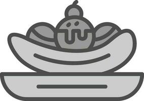 Banana split Vector Icon Design