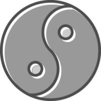 diseño de icono de vector de yin yang