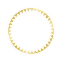 Abstract Golden round frame. Gold Border Template, elegant wedding invitation card vector illustration