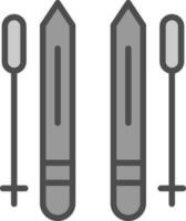 Ski poles Vector Icon Design