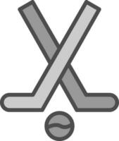 diseño de icono de vector de palo de hockey