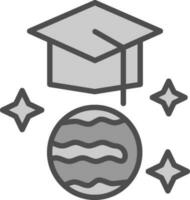 graduación sombrero vector icono diseño