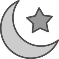 diseño de icono de vector de luna