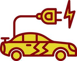 diseño de icono de vector de coche eléctrico