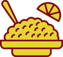 American fried rice Vector Icon Design