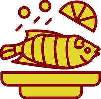 Steamed fish Vector Icon Design