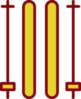 Ski poles Vector Icon Design