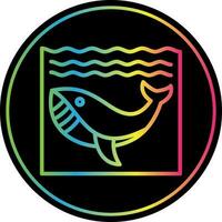 Whale in Water Vector Icon Design